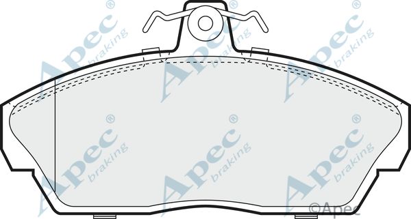 APEC BRAKING Комплект тормозных колодок, дисковый тормоз PAD1019